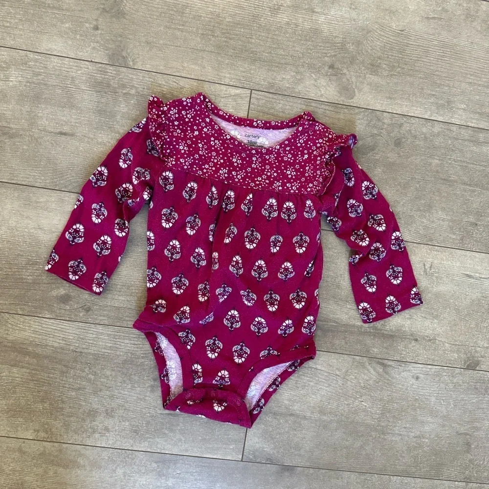Carter’s 18 Month Baby Girl Bohemian Long Sleeve Bodysuit & Leggings Set